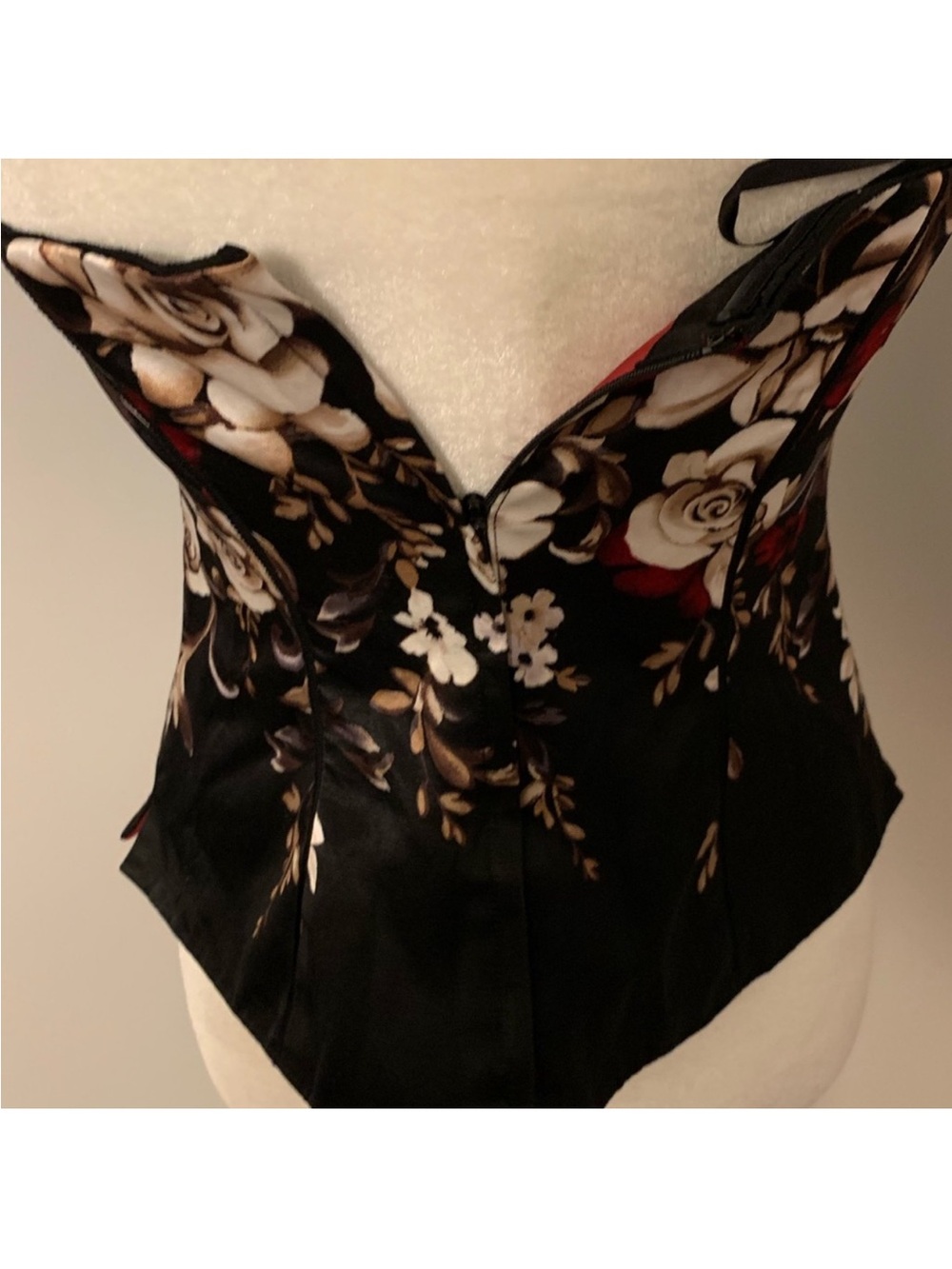 White House Black Market Satin Strapless Top bone in Flawless - Picture 4 of 6